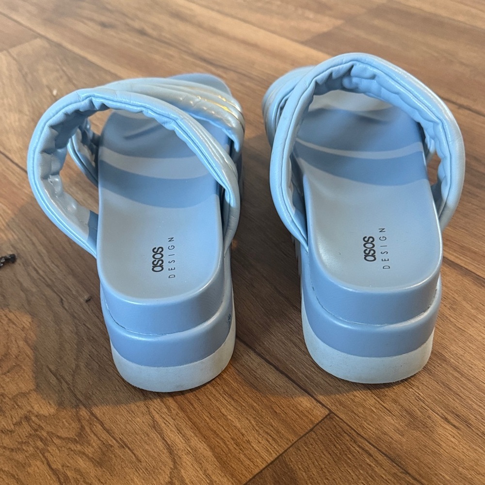 ASOS Blue Slide Sandals - Picture 2 of 4